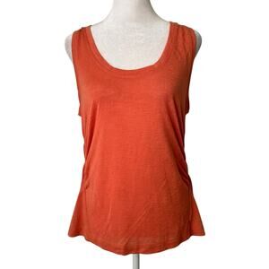 Athleta orange knit sleeveless tank top size M